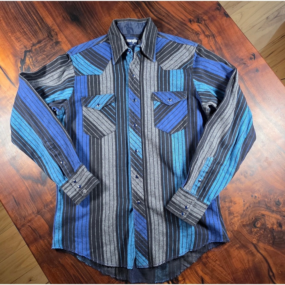 Wrangler VINTAGE Mens Western Snap Western Rodeo Festival Heavyweight  90's